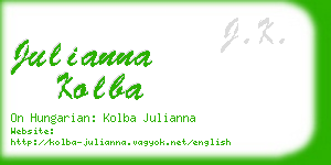 julianna kolba business card